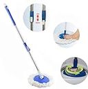 Mop Stick Stainless Steel.Stand by Mop Rod Stick with 360 Degree Rotating Pole for Floor Cleaning with 1 Refill