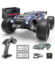 BHEL Spinner RC Monster Truck 1:16 Scale Remote Control Truck, 4WD Top Speed 40+ Kmh All Terrains Electric Toy Off Road RC Truck Vehicle Crawler with 2 Rechargeable Batteries for Kids Adults,Red,Black