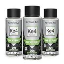 KetoneAid KE4 Ketone Ester Performance Drink, 30g Exogenous D BHB. Kein Salz. Zuckerfrei, koffeinfrei. 3 Stück