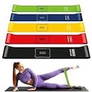 QUXIS Resistance Bands Set for Men and Women, Pack of 5 Different Levels Elastic Band for Home Gym Long Exercise Workout – Great Fitness Equipment for Training, Yoga – Free Carrying Bag
