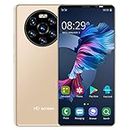 Unlocked Smartphone, 5.45" HD Full Screen Dual SIM Cell Phone, Face Recognition Smartphone with 128G Memory Card, 200W + 500W Pixels Camera and 2200mah Battery, for Android 6(Gold)
