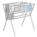 YORKING W-Shaped Clothing Drying Rack, Retractable Stainless Steel Laundry Dryer Rack Foldable Clothes Airer, Space Saving Washing Rack for Clothes Indoor Outdoor