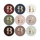 Mobiusea Creation Monogram Stickers| Gold Foil | Initial Envelope Seals Letter B | 9 Chic Color Assortments | Wedding Monogram Stickers| 1.4 Inch | 90pcs Floral Envelop Stickers Seals