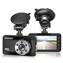 ORSKEY Dash Cam 1080P Full HD Car DVR Dashboard Camera Video Recorder in Car Camera Dashcam for Cars 170 Wide Angle WDR with 3.0" LCD Display Night Vision G-Sensor
