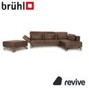 Brühl Moule Leather Sofa Set Braun Corner Sofa Stool Recamiere Right Manual