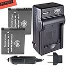BM Premium 2-Pack of NB-8L Batteries and Battery Charger for Canon PowerShot A2200 is, A3000 is, A3100 is, A3200 is, A3300 is Digital Camera