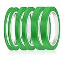 AIEX 6 Rolls Fine Line Tapes, 1/8, 1/4, 1/2 Inch Wide Fine line Masking Tape Colored Painters Tape Thin for Automotive Car School Office DIY Projects (Green)