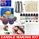 138X Candle Making Kit Wicks Essential Oil Pouring Pot Wax DIY Craft Tool Gifts