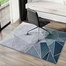 Anyuainiya Office Chair Mat for Carpet/Hardwood Floors, 120x100CM Anti-Slip Desk Chair Mat, Highly Quality Computer Chair Mat for Rolling Chair, Multi-Purpose Floor Protector for Home Office-Blue