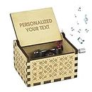 EBONY Harry Potter Mi Music Box with Hedwig's Theme Custom Music Box Laser Engrved with Personalized Engraving Gift for Women/Men/Girls/Boys