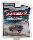 1990 Chevy K5 Blazer 1500 Lifted Gray Metallic with Fire Red and Black Stripes All Terrain Series 13 1/64 Diecast Model Car by Greenlight 35230 D