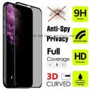 Privacy Anti-Spy Glass Screen Protector For iPhone XR 11 13 14 15 Pro Plus Max