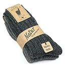 GoWith Alpaca Wool Socks, extra thick 2 pairs multipack for men & women, natural thermal wool winter socks, soft, warm, cosy, chunky, brown beige grey UK size 3-5, 6-8, 9-11