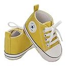 Geagodelia Baby Shoes Crawling Shoes Slippers Boys Foot Chucks Trainers Baby Shoes Baby Clothing 0-6 Months, yellow, 3-6 Monate