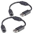 Fosmon Replacement Dongle for Microsoft Xbox 360 Wired Controllers (Adapter Controller USB Breakaway Cable) (2 Pack)