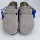 Birkenstock Boston New Suede Soft Footbed Taupe Soft Leather Narrow /Select Size