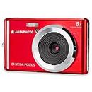 AGFA Photo - Compact Digital Camera with 21 Megapixel CMOS Sensor, 8x Digital Zoom and LCD Display Red