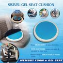Swivel Gel Seat Cushion for Car or Chair 360 Degree Pivot Disc Memory Foam