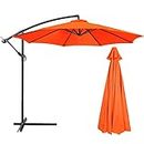 NFNSIG Toldo de repuesto para sombrilla de patio de 3 m, 8 varillas redondas, para exteriores, toldo de repuesto Sunbrella (solo dosel), naranja
