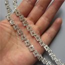 Diamond Shape Rhinestone Trims Crystal Tape Chains Sewing Craft Supplies 30cm Se