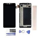 JayTong LCD Display & Replacement Touch Screen Digitizer Assembly with Free Tools for No-kia Micro-Soft Lumia 950 RM-1104 RM-1118 Black with Frame