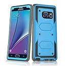 Asuwish Phone Case for Samsung Galaxy Note 5 Cover Hybrid Rugged Shockproof Hard Drop Proof Full Body Protective Heavy Duty Mobile Cell Accessories Glaxay Note5 Gaxaly Notes 5s Five Women Men Blue