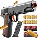 Soft Bullet Foam Shell ejecting Blasters Pellet Ball Pistol Realistic Toy Dart Hand Gun Cool Stuff That Look Real Fake Model Stress Shot for Age Year Old Boy Teen Teenager Gift Idea