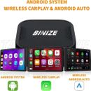 Binize CarPlay Android Auto Wireless Adapter Multimedia Video Box for Cars