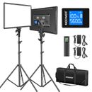 Neewer 18" LED Video Light Panel Lighting Kit with Remote， 2-Pack 45W Dimmable