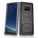 Asuwish Phone Case for Samsung Galaxy S8 Cover Hybrid Shockproof Drop Proof Full Body Protective Cell Accessories Rugged Slim Dual Layer Heavy Duty Glaxay S 8 Gaxaly 8S Edge SM-G950U Women Men Black