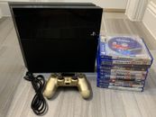 PS4 Console Bundle 500gb CUH115A Gold Controller Power Cord 11 Games Tested Work