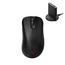 BenQ Zowie EC1-CW Wireless Ergonomic Gaming Mouse for Esports | Enhanced Receiver | 24-Step Scroll Wheel | Driverless | Matte Black Coating | Large Size