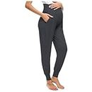 Maternity Leggings Fashion Casual Solid Micro Pull Slim Flare Trousers Over Bump Workout Leggings Pregnancy Soft Belly Support Stretchy High Waisted Pregnancy Pants Yoga Pants Dark Gray