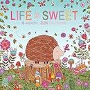 Graphique 2024 Life is Sweet Wall Calendar | 12” x 12” | Thick Paper | Home & Office Organizer | Large Monthly Grid | 3 Languages & Marked Holidays | 4 Month Preview Page for 2025