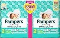 Pampers Baby Dry Mini Pacco Doppio, Taglia 2 (3-6 kg), 62 Pannolini