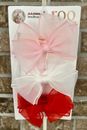 Paquete de diademas de tul con lazo ancho para bebés niñas rosa, blanco, rojo talla 0M-5 años ROO