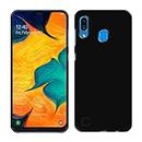 Case Creation Imported Exclusive Matte Rubberised Finish Frosted Hard Back Shell Case Cover Guard Protection for Samsung Galaxy A40 (2019) - Pitch Black