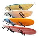 StoreYourBoard Adjustable Surfboard Storage Rack, 4 Board Wall Mount Display, Black
