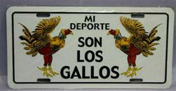 Puerto Rico Mi Deporte Son Los Gallos Flag 6"x12" Aluminum License Plate Sign