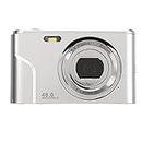 Digital Camera, 1080P HD 2.4 Inch IPS Display Mini Compact Pocket Camera with 16X Zoom, Portable and Rechargeable Video Camera for Adults, Students, Kids, Travel (Space Silver)
