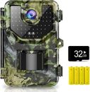 Hunting Game Trail Camera 16MP Cam IP66 With 32 GB SD Card Night Vision Deer NEW