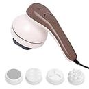 Lifelong Full Body Massager Machine for Pain Relief | Body & Back Pain Relief Product | Handheld Electric Manipol Mini Massager | 5-Speed Settings | Best Gift for Women & Men (LLM270, Brown)