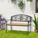 Garden Bench for Outdoor 2-person Patio Bench for Lawn Deck Yard Porch Entryway