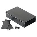 JIUWU Black Surface Drawing Aluminum Enclosure Project Box Electronic Enclosure Case for PCB Board DIY, 110x64.2x23.5mm (LWH)