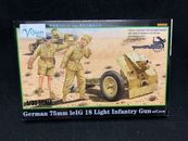 Pistola de infantería ligera Vision Models 1/35 Segunda Guerra Mundial leIG18 alemana 75 mm con tripulación VM35007