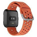 iBazal Wrist Band Compatible with Fitbit Versa/Versa 2/Versa Lite Bands Watchbands Bracelets Belts Replacement for Fitbit Blaze Bracelet Wristbands Mens Boys Watches - Orange