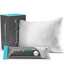 DreamyBlue Premium Kissen zum Schlafen – geschredderte MemorySchaumstofffüllung [Verstellbarer Loft] Waschbarer Bezug aus Bambus gewonnener Viskose – für Seiten, Rücken und Bauchschläfer –