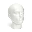 Craft Foam Wig Head - Male Mannequin Wig Holder Stand White Polystyrene Foam 27 x 20 x 13 cm