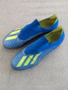 Size 12 - adidas X 18+ FG Football Blue Solar Yellow