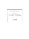 Transport Phenomena in Materials Processing: Solutions Manual (The Minerals, Metals & Materials Series)